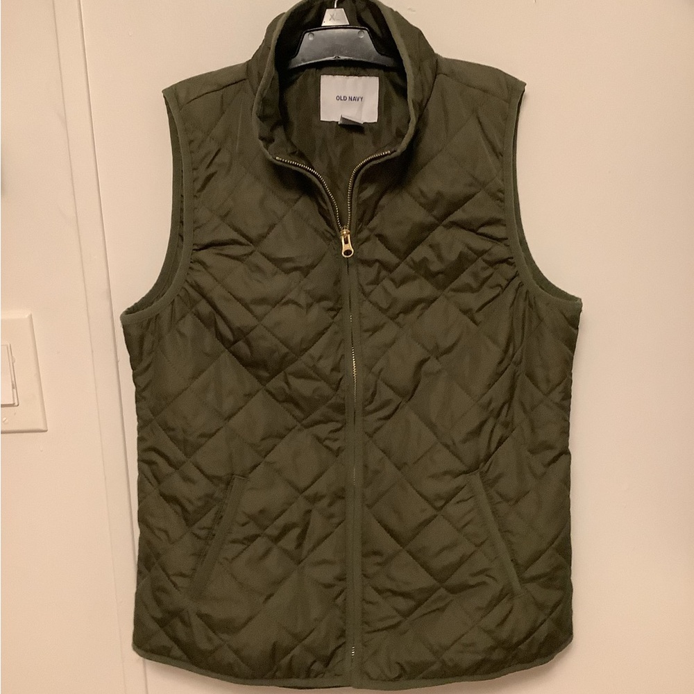 Old Navy Dark Green Quilted Vest